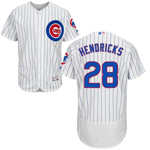 Cubs #28 Kyle Hendricks White Flexbase Authentic Collection Stitched MLB Jersey - Click Image to Close